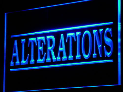 Alterations Services Dry Clean Neon Light Sign